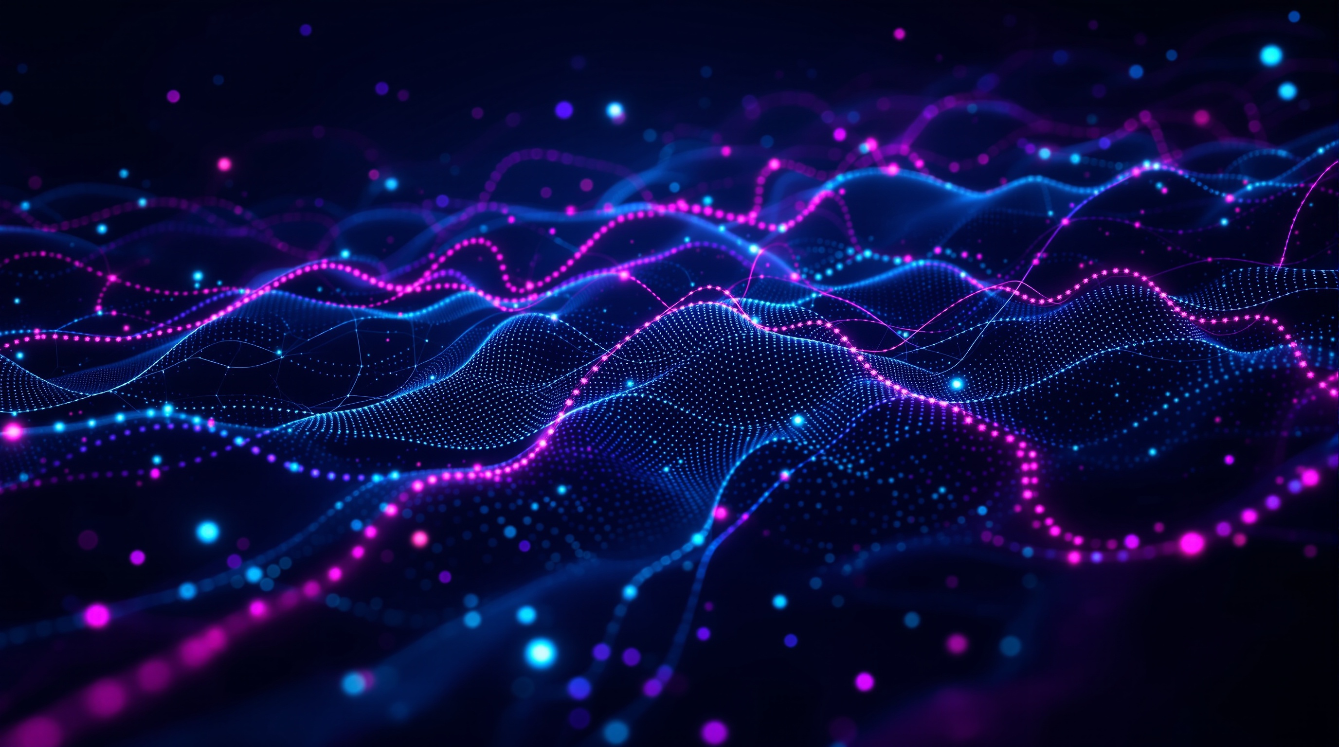 Genesas AI AI infrastructure represented by an interconnected neural network